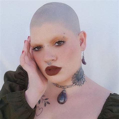 Pin By Leila Merry On Bald Bald Girl Shave Eyebrows Bald Hair