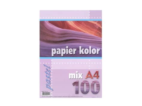 Papier Kreska A Kolorowy Pastel Mix Ark