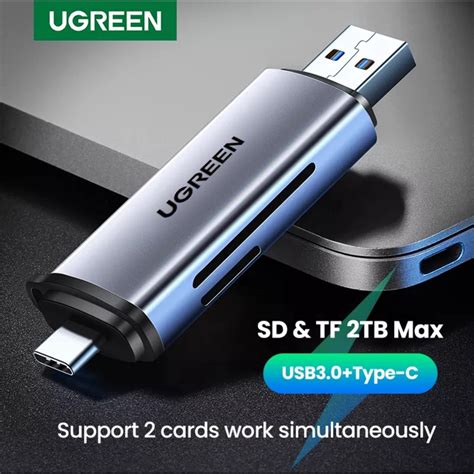 Adaptador Leitor De Cart O Ugreen Usb Tipo C Em Usb Micro