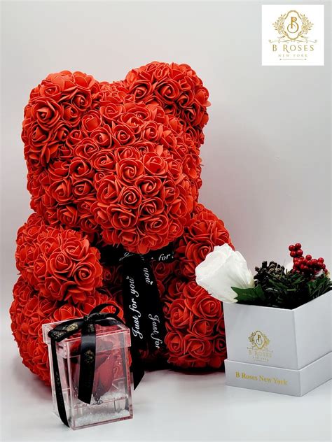 Red Rose Teddy Bear – B Roses New York Holiday Gifts, Valentine Day ...