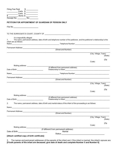 Free Printable Temporary Guardianship Form Download Printable Forms