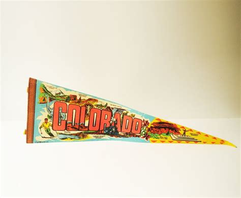 1970 Colorado Pennant Vintage Souvenir Felt Pennant Etsy Pennants