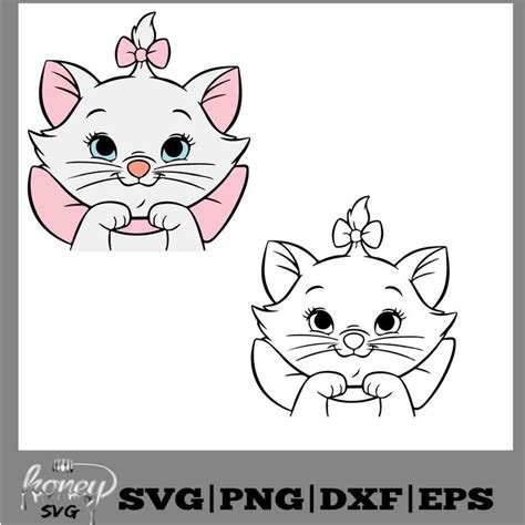 Marie The Cat Svg Aristocats Svg Cat Svg Disney Svg Marie Etsy