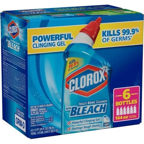 Clorox Toilet Bowl Cleaner With Bleach Gel Rain Clean 24 Fluid Ounce 6 Pack 1 Unit Kroger