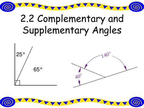 Ppt 22 Complementary And Supplementary Angles Powerpoint