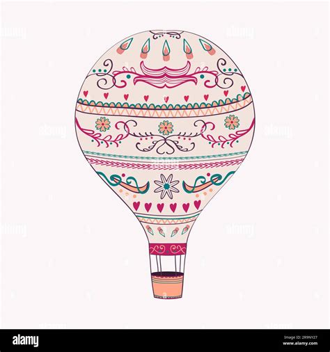 Vector Illustration Of Hot Air Balloon Stock Vector Image Art Alamy