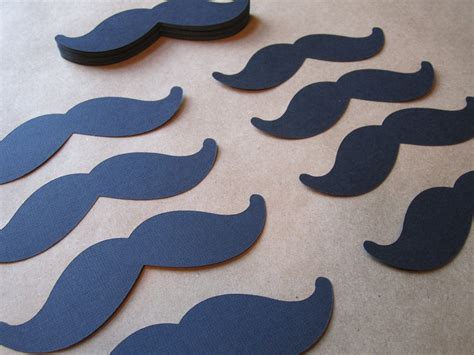 100 Paper Mustache Cut Outs