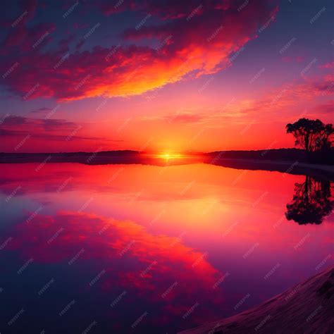 Premium AI Image | Sunset panorama sunset sky