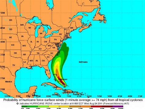 Hurricane Irene Projected Path [LOCATIONS & WIND SPEEDS] | IBTimes