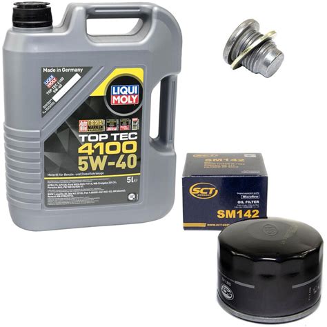 Engine Oil 5W-40 5 liters + Oilfilter + Oildrainplug buy online a, 49,95