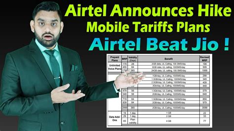 Airtel Announces Revised Mobile Tariffs Airtel New Tariff Plans