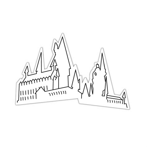 Hogwarts Castle Outline Sticker - Etsy