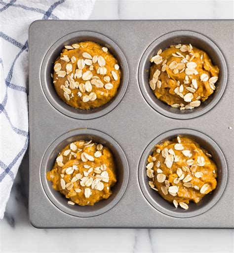 Healthy Pumpkin Muffins With Oatmeal Wellplated