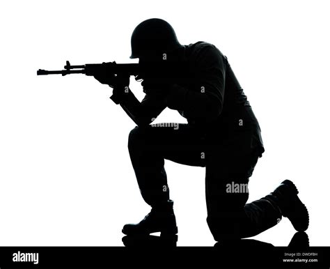 Soldier Silhouette Kneeling