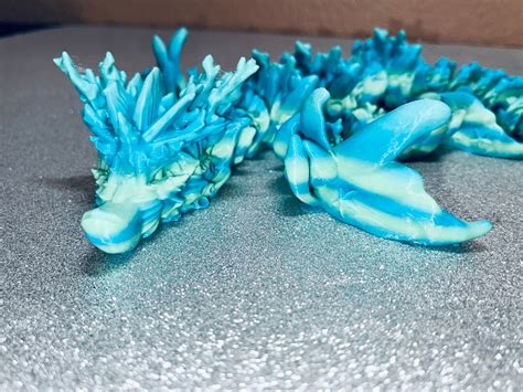 Coral Reef Dragon Articulated 3D Printed Dragon Flexible 3D Dragon