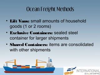 Ocean Freight Vs Air Freight What S The Difference Ppt