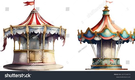 Circus Carousel Clipart Isolated Vector Illustration Stock Vector ...