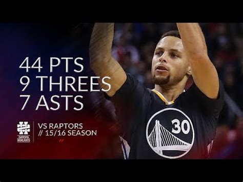 Stephen Curry Pts Threes Asts Vs Raptors Season Youtube