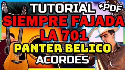 La 701Panter Belico Tutorial Guitarra Acordes PDF YouTube