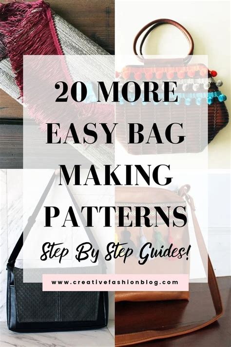 20 MORE Easy Bag Making Patterns - Creative Fashion Blog | Bag making ...