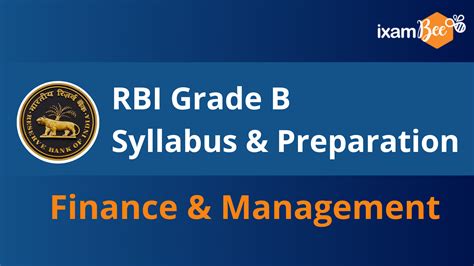 Rbi Grade B Finance And Management Syllabus And Preparation