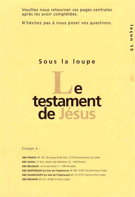 En Direct Avec J Sus Le Testament De J Sus