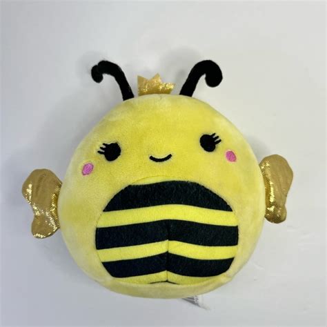 Squishmallows Toys Squishmallow Sunny Queen Bee Yellow Gold Crown Gold Ears Soft Plush