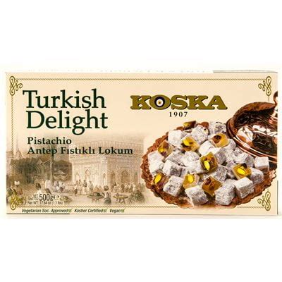 Koska Pistachio Turkish Delight 500g Traditional Turk