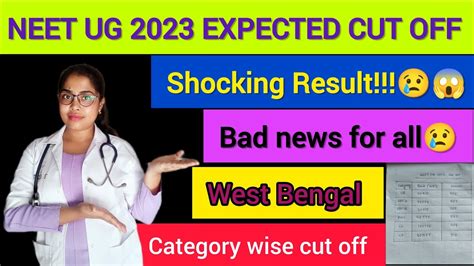 West Bengal Neet Cut Off 2023 Expected Cut Off After Result Out Neet