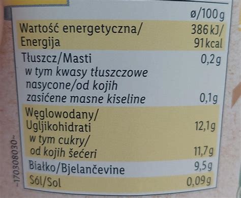 Bio Organic Skyr Iceland style Vanilla Milbona kalorie kJ i wartości