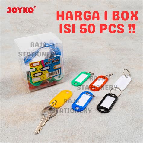 Jual GANTUNGAN KUNCI JOYKO BISA TULIS NAMA KEY RING JOYKO LABEL 50PCS