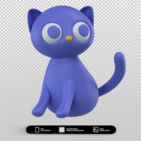 3d icono de gato de halloween ilustración aislada Archivo PSD Premium