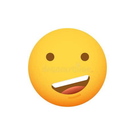 Proud Emoticon Vector Smiley Emoji Icon With A Confident Smile Stock