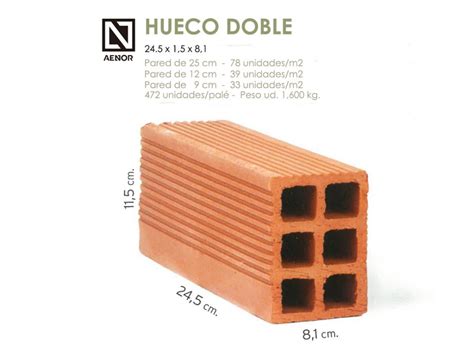 Ladrillo Hueco Doble Dimensiones Image To U