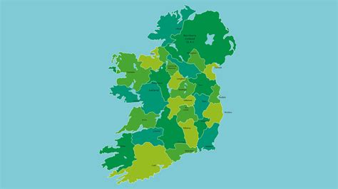 Mapa político de Irlanda