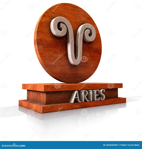 Aries Zodiac Sign 3d Illustration Of The Zodiac Sign Aries Made Of