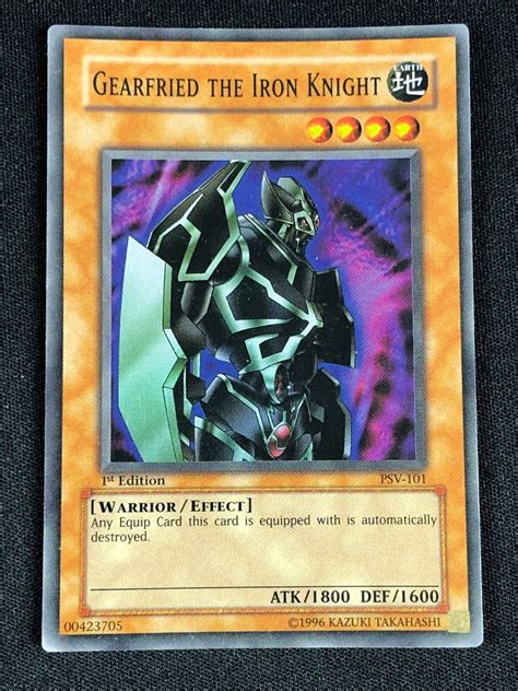 YUGIOH GEARFRIED THE IRON KNIGHT PSV 101 1ST SUPER HP CREASES EBay