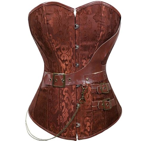 Jual Preorder Steampunk Vintage Corset Dress Gothic Leather Corset