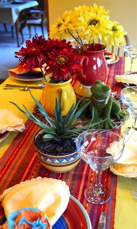 Cinco De Mayo Tablescape Mexican Table Setting Dinner Party Table