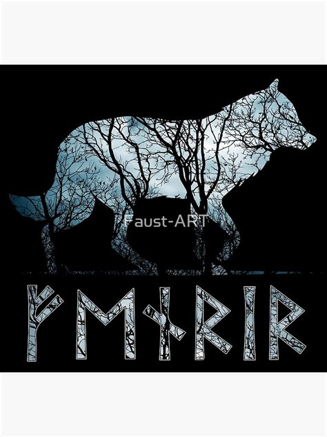 Fenrir Norse Wolf Poster For Sale By Faust ART Redbubble