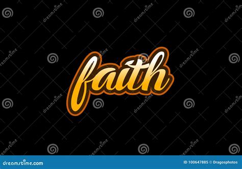 Faith Word Text Banner Postcard Logo Icon Design Creative Concept Idea