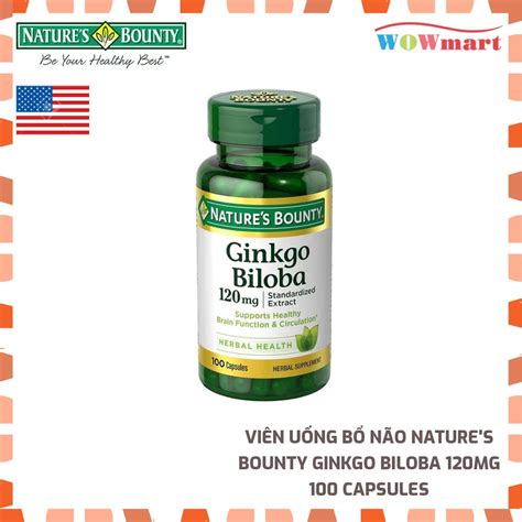 Viên Uống Bổ Não Nature S Bounty Ginkgo Biloba 120mg 100 Capsules Shopee Việt Nam