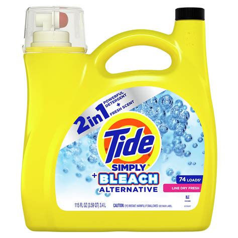 Tide Simply Bleach Alternative Liquid Laundry 2 In 1 Powerful