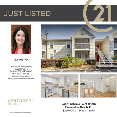 Lily Bostick Realtor Century 21 Miller Elite | Fernandina Beach FL