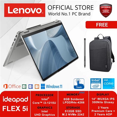 Jual Lenovo Ideapad Flex 5i 14iau7 2cid Core I3 1215u 8gb 512gb W11ohs