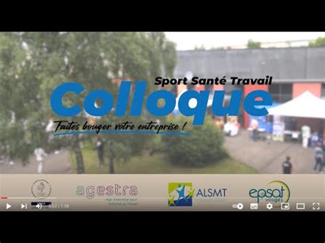 Colloque Sport santé travail faites bouger votre entreprise en