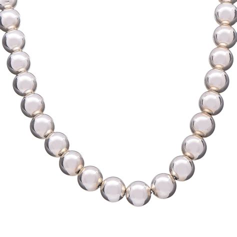 Tiffany Sterling Silver 10mm Hardwear Ball Necklace 272122