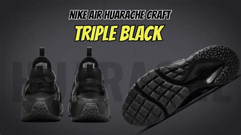 Nike Air Huarache Craft Triple Black Youtube