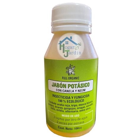 Jabón Potásico c Canela y Neem 100cc Full Organic HogarJardín