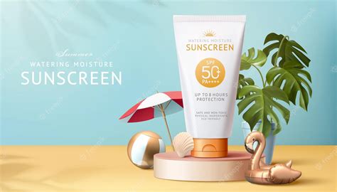 Premium Vector Sunscreen Ad Template